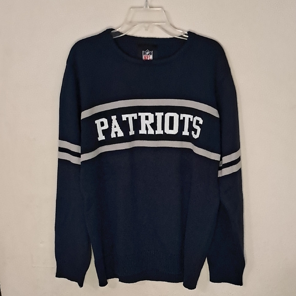NFL Patriots Men's Size XL Navy Blue Crewneck Sweater - Picture 1 of 8
